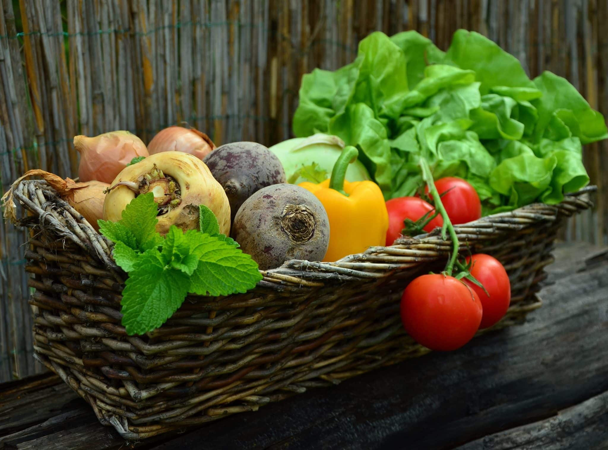 Panier en oseille avec des légumes