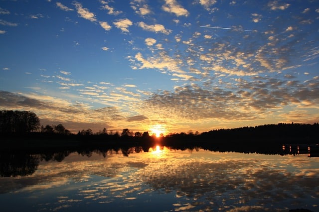 paysage, coucher de soleil